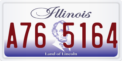 IL license plate A765164