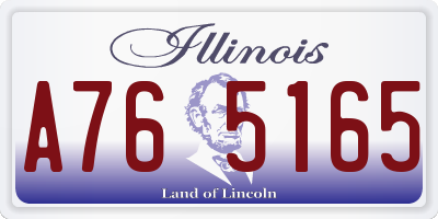 IL license plate A765165