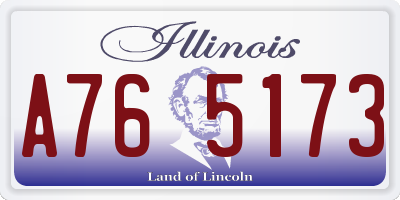 IL license plate A765173