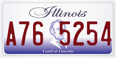 IL license plate A765254