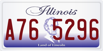 IL license plate A765296