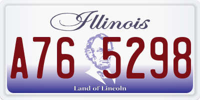 IL license plate A765298