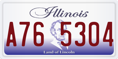 IL license plate A765304