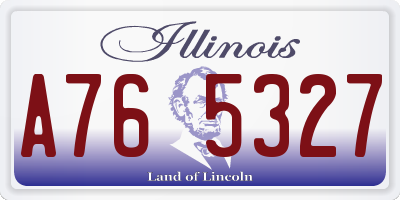IL license plate A765327