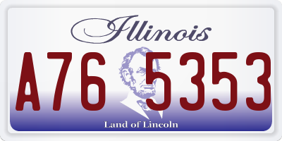 IL license plate A765353