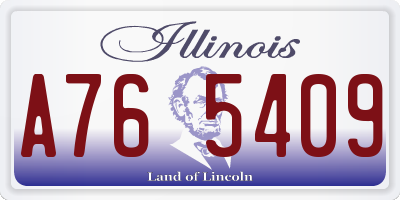 IL license plate A765409