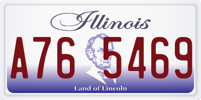 IL license plate A765469