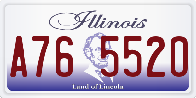 IL license plate A765520