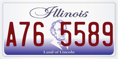 IL license plate A765589
