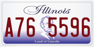IL license plate A765596