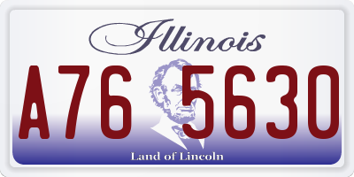 IL license plate A765630