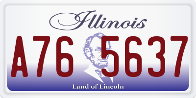 IL license plate A765637