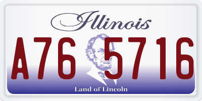 IL license plate A765716