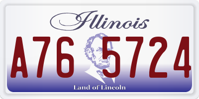IL license plate A765724