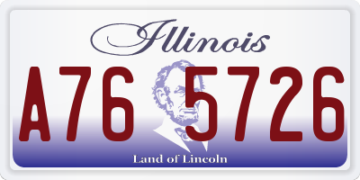 IL license plate A765726