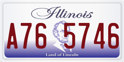 IL license plate A765746