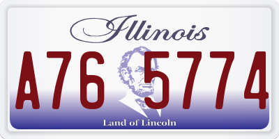 IL license plate A765774