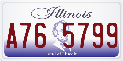 IL license plate A765799