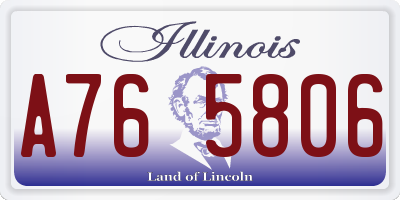 IL license plate A765806