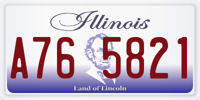 IL license plate A765821