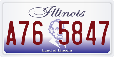 IL license plate A765847