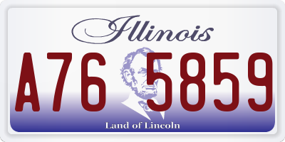 IL license plate A765859