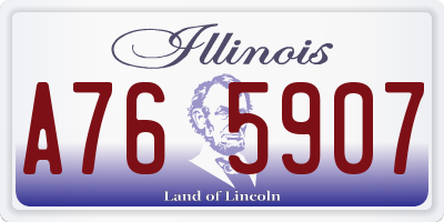 IL license plate A765907