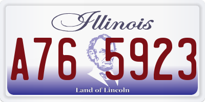 IL license plate A765923