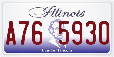 IL license plate A765930