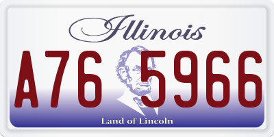 IL license plate A765966