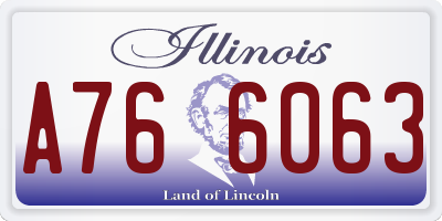 IL license plate A766063