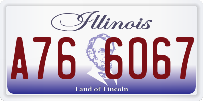 IL license plate A766067
