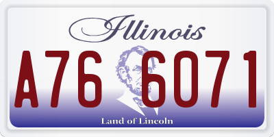 IL license plate A766071