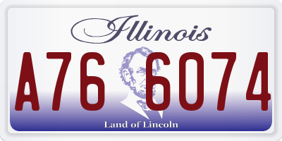 IL license plate A766074