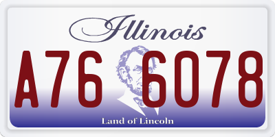 IL license plate A766078