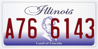 IL license plate A766143