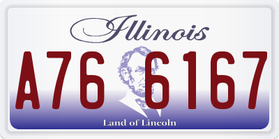 IL license plate A766167
