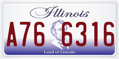 IL license plate A766316