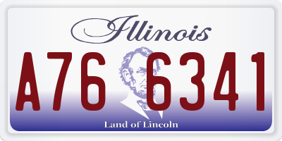 IL license plate A766341