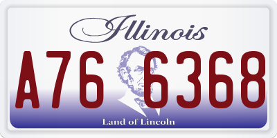 IL license plate A766368