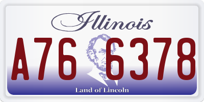 IL license plate A766378