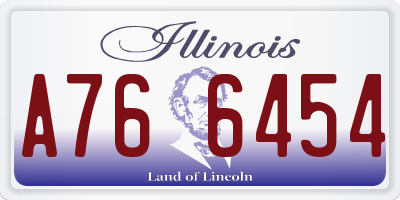 IL license plate A766454