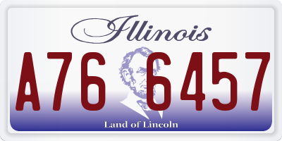 IL license plate A766457
