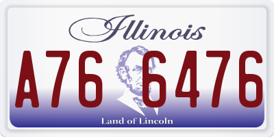 IL license plate A766476