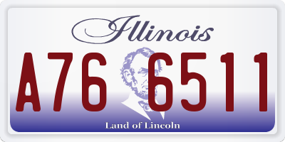 IL license plate A766511