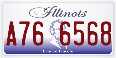 IL license plate A766568