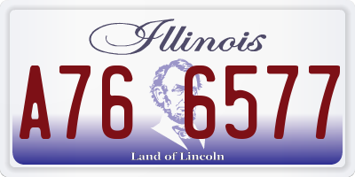 IL license plate A766577