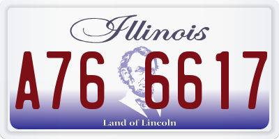 IL license plate A766617