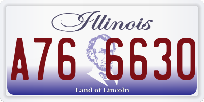 IL license plate A766630