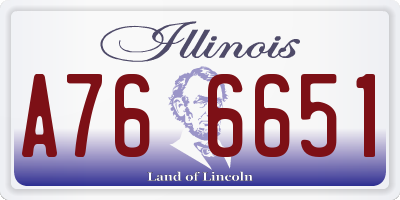 IL license plate A766651